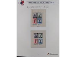 1945/53, ungebrauchte und postfrische Sammlung Zonen mit besseren und kpl. Ausgaben. Dabei u.a. Frz. Zone in den Hauptnummern