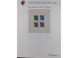 1945/53, ungebrauchte und postfrische Sammlung Zonen mit besseren und kpl. Ausgaben. Dabei u.a. Frz. Zone in den Hauptnummern
