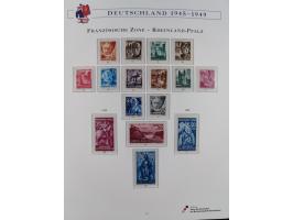 1945/53, ungebrauchte und postfrische Sammlung Zonen mit besseren und kpl. Ausgaben. Dabei u.a. Frz. Zone in den Hauptnummern