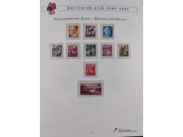 1945/53, ungebrauchte und postfrische Sammlung Zonen mit besseren und kpl. Ausgaben. Dabei u.a. Frz. Zone in den Hauptnummern