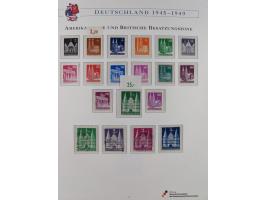 1945/53, ungebrauchte und postfrische Sammlung Zonen mit besseren und kpl. Ausgaben. Dabei u.a. Frz. Zone in den Hauptnummern