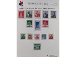 1945/53, ungebrauchte und postfrische Sammlung Zonen mit besseren und kpl. Ausgaben. Dabei u.a. Frz. Zone in den Hauptnummern