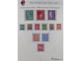 1945/53, ungebrauchte und postfrische Sammlung Zonen mit besseren und kpl. Ausgaben. Dabei u.a. Frz. Zone in den Hauptnummern