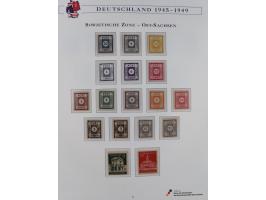 1945/53, ungebrauchte und postfrische Sammlung Zonen mit besseren und kpl. Ausgaben. Dabei u.a. Frz. Zone in den Hauptnummern