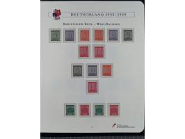 1945/53, ungebrauchte und postfrische Sammlung Zonen mit besseren und kpl. Ausgaben. Dabei u.a. Frz. Zone in den Hauptnummern