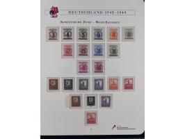 1945/53, ungebrauchte und postfrische Sammlung Zonen mit besseren und kpl. Ausgaben. Dabei u.a. Frz. Zone in den Hauptnummern