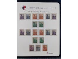 1945/53, ungebrauchte und postfrische Sammlung Zonen mit besseren und kpl. Ausgaben. Dabei u.a. Frz. Zone in den Hauptnummern