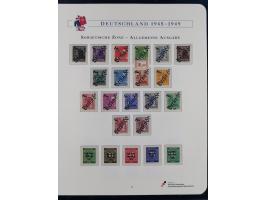 1945/53, ungebrauchte und postfrische Sammlung Zonen mit besseren und kpl. Ausgaben. Dabei u.a. Frz. Zone in den Hauptnummern
