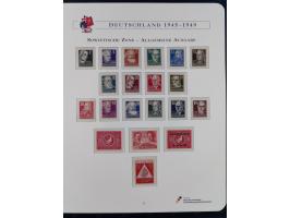 1945/53, ungebrauchte und postfrische Sammlung Zonen mit besseren und kpl. Ausgaben. Dabei u.a. Frz. Zone in den Hauptnummern