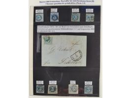 1849/1920, meist gestempelte Sammlung und 18 Briefe und Karten, ab Mi.-Nr. 1Ia, 1Ia PF X, 1IIa (2), 1Ia PF VII auf Brief, 3-7