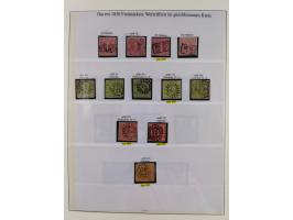 1849/1920, meist gestempelte Sammlung und 18 Briefe und Karten, ab Mi.-Nr. 1Ia, 1Ia PF X, 1IIa (2), 1Ia PF VII auf Brief, 3-7