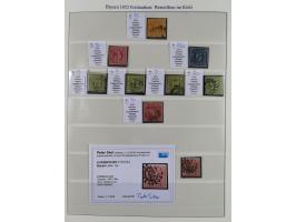 1849/1920, meist gestempelte Sammlung und 18 Briefe und Karten, ab Mi.-Nr. 1Ia, 1Ia PF X, 1IIa (2), 1Ia PF VII auf Brief, 3-7