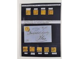 1849/1920, meist gestempelte Sammlung und 18 Briefe und Karten, ab Mi.-Nr. 1Ia, 1Ia PF X, 1IIa (2), 1Ia PF VII auf Brief, 3-7