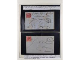 1849/1920, meist gestempelte Sammlung und 18 Briefe und Karten, ab Mi.-Nr. 1Ia, 1Ia PF X, 1IIa (2), 1Ia PF VII auf Brief, 3-7