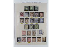 1849/1920, meist gestempelte Sammlung und 18 Briefe und Karten, ab Mi.-Nr. 1Ia, 1Ia PF X, 1IIa (2), 1Ia PF VII auf Brief, 3-7