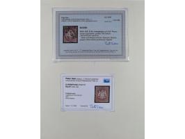 1849/1920, meist gestempelte Sammlung und 18 Briefe und Karten, ab Mi.-Nr. 1Ia, 1Ia PF X, 1IIa (2), 1Ia PF VII auf Brief, 3-7