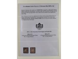 1849/1920, meist gestempelte Sammlung und 18 Briefe und Karten, ab Mi.-Nr. 1Ia, 1Ia PF X, 1IIa (2), 1Ia PF VII auf Brief, 3-7