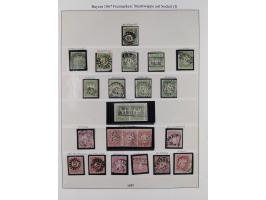 1849/1920, meist gestempelte Sammlung und 18 Briefe und Karten, ab Mi.-Nr. 1Ia, 1Ia PF X, 1IIa (2), 1Ia PF VII auf Brief, 3-7