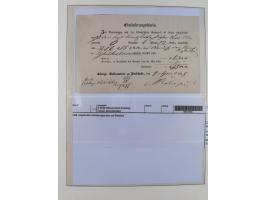 1850/66, reichhaltige gestempelte Sammlung und 26 Briefe und Posteinlieferungsscheine, dabei Mi.-Nr. 1a und 2b gestempelt, 1a