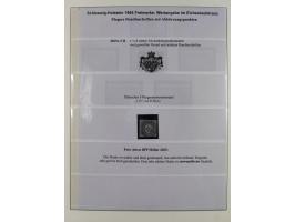 1850/66, reichhaltige gestempelte Sammlung und 26 Briefe und Posteinlieferungsscheine, dabei Mi.-Nr. 1a und 2b gestempelt, 1a
