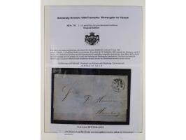 1850/66, reichhaltige gestempelte Sammlung und 26 Briefe und Posteinlieferungsscheine, dabei Mi.-Nr. 1a und 2b gestempelt, 1a