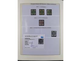 1850/66, reichhaltige gestempelte Sammlung und 26 Briefe und Posteinlieferungsscheine, dabei Mi.-Nr. 1a und 2b gestempelt, 1a