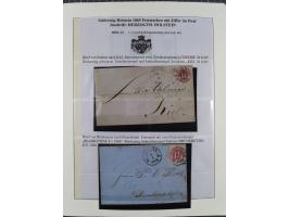 1850/66, reichhaltige gestempelte Sammlung und 26 Briefe und Posteinlieferungsscheine, dabei Mi.-Nr. 1a und 2b gestempelt, 1a