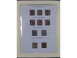 1850/66, reichhaltige gestempelte Sammlung und 26 Briefe und Posteinlieferungsscheine, dabei Mi.-Nr. 1a und 2b gestempelt, 1a