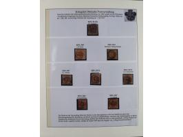 1850/66, reichhaltige gestempelte Sammlung und 26 Briefe und Posteinlieferungsscheine, dabei Mi.-Nr. 1a und 2b gestempelt, 1a