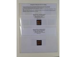 1850/66, reichhaltige gestempelte Sammlung und 26 Briefe und Posteinlieferungsscheine, dabei Mi.-Nr. 1a und 2b gestempelt, 1a