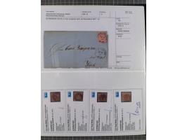1850/66, reichhaltige gestempelte Sammlung und 26 Briefe und Posteinlieferungsscheine, dabei Mi.-Nr. 1a und 2b gestempelt, 1a