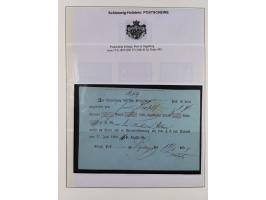 1850/66, reichhaltige gestempelte Sammlung und 26 Briefe und Posteinlieferungsscheine, dabei Mi.-Nr. 1a und 2b gestempelt, 1a