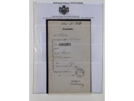 1850/66, reichhaltige gestempelte Sammlung und 26 Briefe und Posteinlieferungsscheine, dabei Mi.-Nr. 1a und 2b gestempelt, 1a