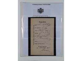 1850/66, reichhaltige gestempelte Sammlung und 26 Briefe und Posteinlieferungsscheine, dabei Mi.-Nr. 1a und 2b gestempelt, 1a
