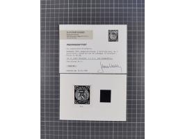 1851/55, small used collection of three stamps, Denmark Mi.-Nr. 2(2) and Norway Mi.-Nr. 1, the latter with certificate Kaiser