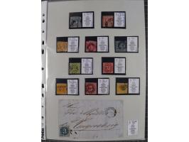 1849/70 (ca.), meist gestempelte kleine Partie im Ordner, überwiegend Bayern mit u.a. 1 IIa, 4 I/III, 8II, Wappen-Brief in di