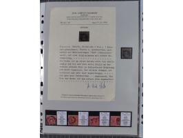 1849/70 (ca.), meist gestempelte kleine Partie im Ordner, überwiegend Bayern mit u.a. 1 IIa, 4 I/III, 8II, Wappen-Brief in di