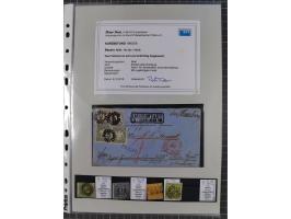 1849/70 (ca.), meist gestempelte kleine Partie im Ordner, überwiegend Bayern mit u.a. 1 IIa, 4 I/III, 8II, Wappen-Brief in di