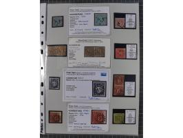 1849/70 (ca.), meist gestempelte kleine Partie im Ordner, überwiegend Bayern mit u.a. 1 IIa, 4 I/III, 8II, Wappen-Brief in di