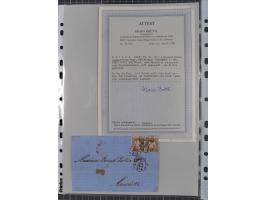 1849/70 (ca.), meist gestempelte kleine Partie im Ordner, überwiegend Bayern mit u.a. 1 IIa, 4 I/III, 8II, Wappen-Brief in di