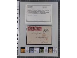 1849/70 (ca.), meist gestempelte kleine Partie im Ordner, überwiegend Bayern mit u.a. 1 IIa, 4 I/III, 8II, Wappen-Brief in di