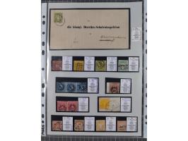 1849/70 (ca.), meist gestempelte kleine Partie im Ordner, überwiegend Bayern mit u.a. 1 IIa, 4 I/III, 8II, Wappen-Brief in di