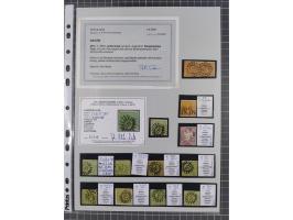 1849/70 (ca.), meist gestempelte kleine Partie im Ordner, überwiegend Bayern mit u.a. 1 IIa, 4 I/III, 8II, Wappen-Brief in di