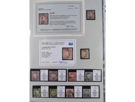 1849/70 (ca.), meist gestempelte kleine Partie im Ordner, überwiegend Bayern mit u.a. 1 IIa, 4 I/III, 8II, Wappen-Brief in di