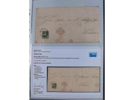 1849/70 (ca.), meist gestempelte kleine Partie im Ordner, überwiegend Bayern mit u.a. 1 IIa, 4 I/III, 8II, Wappen-Brief in di