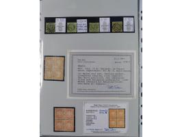 1849/70 (ca.), meist gestempelte kleine Partie im Ordner, überwiegend Bayern mit u.a. 1 IIa, 4 I/III, 8II, Wappen-Brief in di