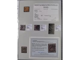 1849/70 (ca.), meist gestempelte kleine Partie im Ordner, überwiegend Bayern mit u.a. 1 IIa, 4 I/III, 8II, Wappen-Brief in di