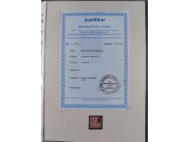 1849/70 (ca.), meist gestempelte kleine Partie im Ordner, überwiegend Bayern mit u.a. 1 IIa, 4 I/III, 8II, Wappen-Brief in di