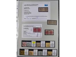 1849/70 (ca.), meist gestempelte kleine Partie im Ordner, überwiegend Bayern mit u.a. 1 IIa, 4 I/III, 8II, Wappen-Brief in di