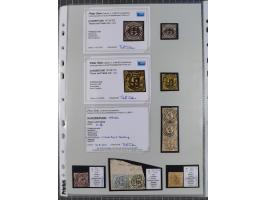 1849/70 (ca.), meist gestempelte kleine Partie im Ordner, überwiegend Bayern mit u.a. 1 IIa, 4 I/III, 8II, Wappen-Brief in di